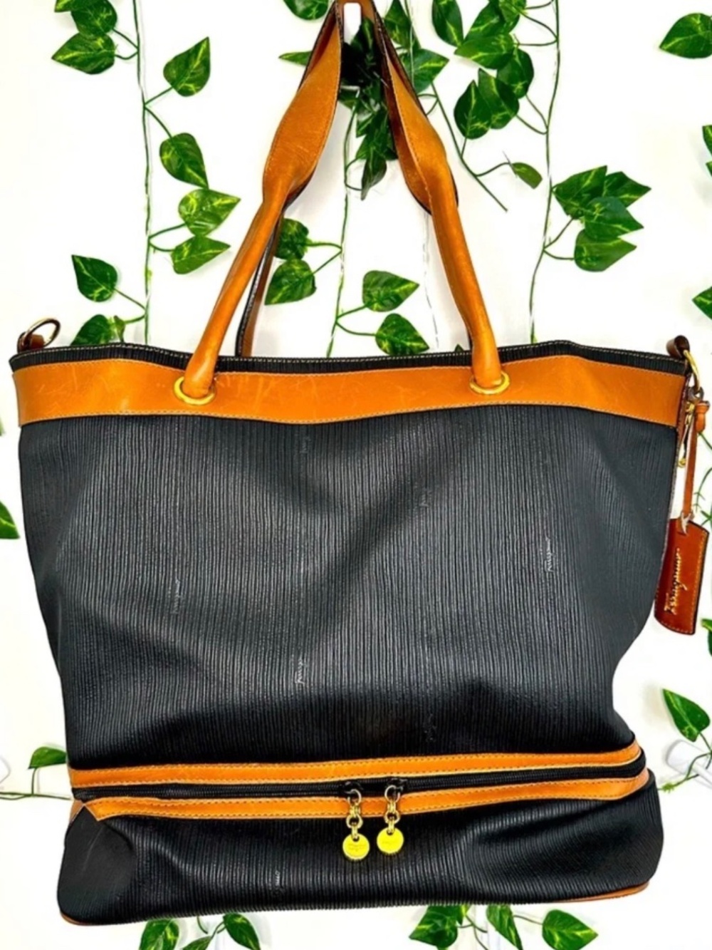 Authentic vintage Salvatore Ferragamo Leather Tote